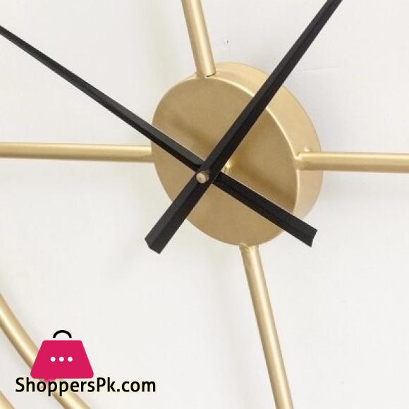 Modern Nordic Clock Wrought Iron Living Room Home Wall Clock Creative Minimalist Art Atmosphere Clock