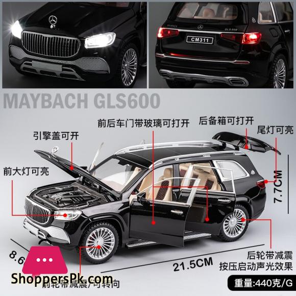 New 1/24 Mercedes Benz Maybach Gls600 Alloy Model Car Childrens Toy Car Gift Ornaments Simulation SUV Car Model Boys Collection