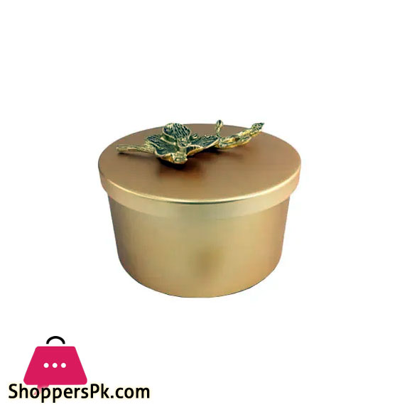 ORCHID Round Gold Jar - Medium