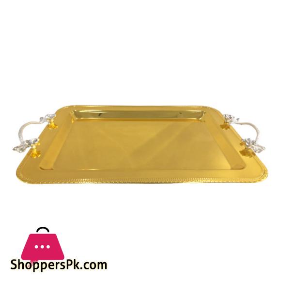 Orchid Golden Serving Tray - CD6407