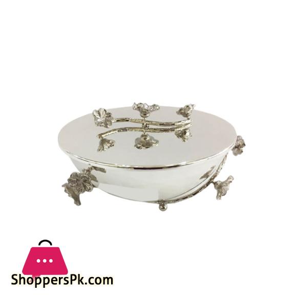 Orchid Round Serving Bowl (Silver) - CD6408