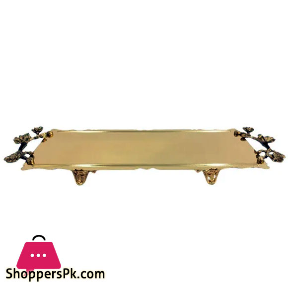 Orchid Serving Dish Medium Gold