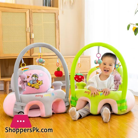 Plush Puff Leather Dining Chair Baby Dining Chair Leather Safety Cartoon Plush Learning Chair Sitting for Toddler Nest