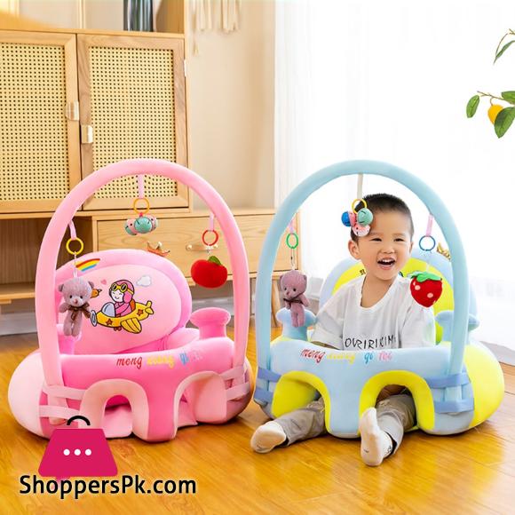 Plush Puff Leather Dining Chair Baby Dining Chair Leather Safety Cartoon Plush Learning Chair Sitting for Toddler Nest