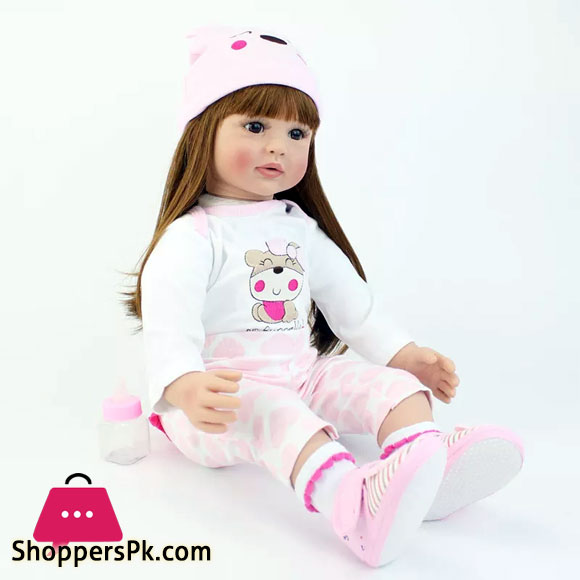 Reborn Baby Girl Reborn Toddler Boneca Soft Silicone Cloth Body Lifelike Newborn Dolls for Girls Realistic Reborn Dolls 60CM