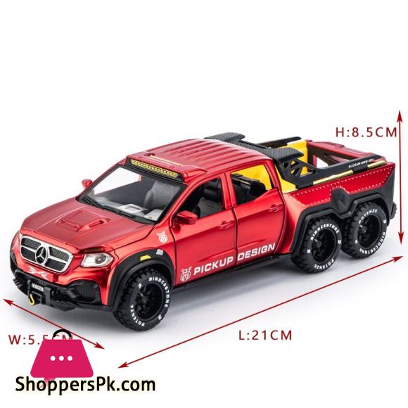 Simulation Alloy Car Modle XCLASS EXY 6X6 Pickup 1:28 Metal Toy Car Sound Light Pull Back Model Toys For Boys Birthday Present