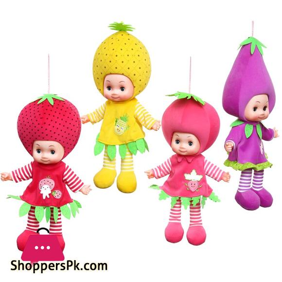 Stuffed Fruit Doll Baby Doll with Poem Toy Plush Cotton Stuffed For Girl