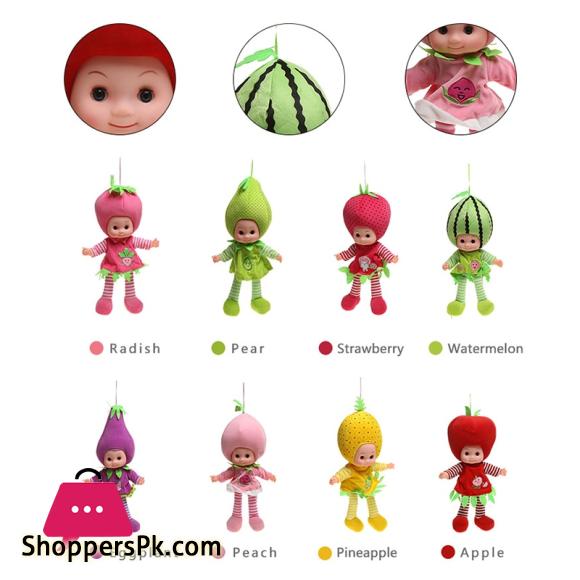 Stuffed Fruit Doll Baby Doll with Poem Toy Plush Cotton Stuffed For Girl