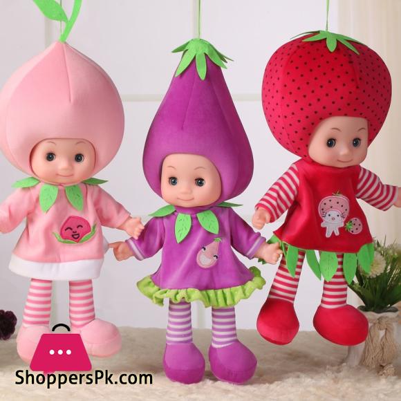 Stuffed Fruit Doll Baby Doll with Poem Toy Plush Cotton Stuffed For Girl