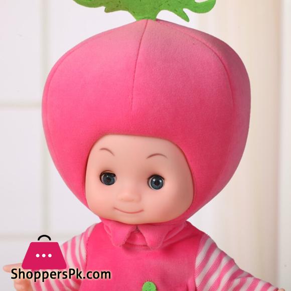 Stuffed Fruit Doll Baby Doll with Poem Toy Plush Cotton Stuffed For Girl