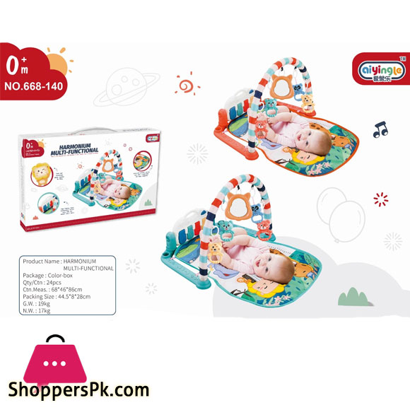 Baby Fitness Piano Rack - 3 In 1 Newborn Baby Play Gym Piano Fitness Rack Mat with Music