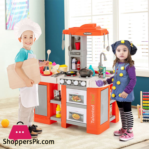Toy Set Kids DIY - Cooking Toys Spray Water With Light Sound - Chef Role Pretend Play Game