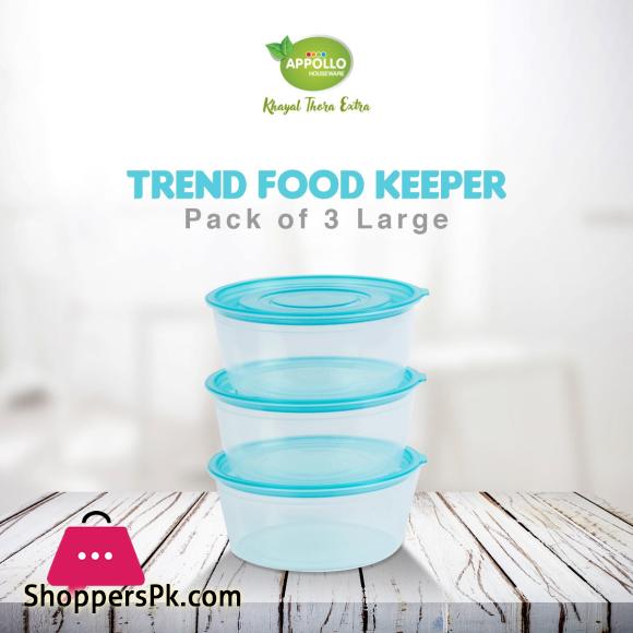 Appollo Trend Food Keeper - Pack of 3 (Large-950ml)