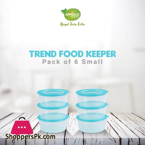 Appollo Trend Food Keeper - Pack of 6 (small-390ml)