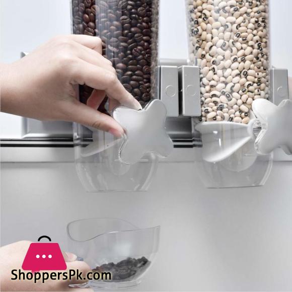Triple Food Storage Cans Cereal Boxes Kitchen Sealed Cereal Dry Household Snacks Melon Seeds Nuts Candy Dispenser Secret Stash