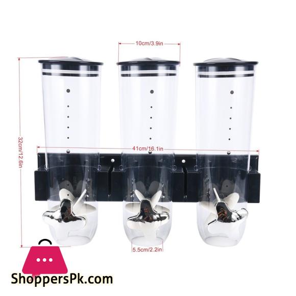 Triple Food Storage Cans Cereal Boxes Kitchen Sealed Cereal Dry Household Snacks Melon Seeds Nuts Candy Dispenser Secret Stash