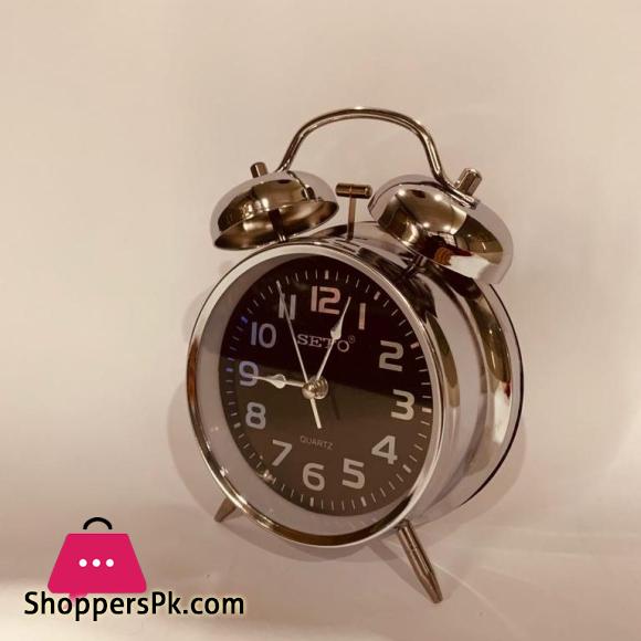 Twin Bell Alarm clock (Stainless steel)