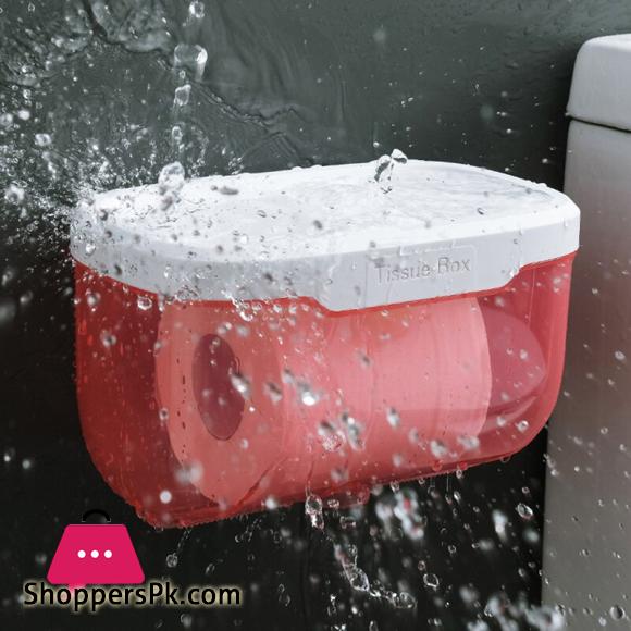 Wall Mount Bathroom Tissue Storage Box Punch Free Home Supplies Phone Rack Case Toilet Paper Holder Waterproof