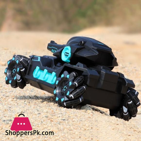 Appollo Water Bomb Armored Car 2.4G Remote Control Tank Toy Car Four wheel Drive 360° Flips with Lights Gift for Kids