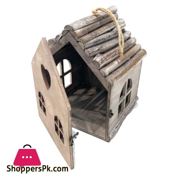 Wooden Bird Feeder House - Decor
