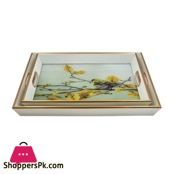 Angela Square Serving 2 Pcs Tray RY162