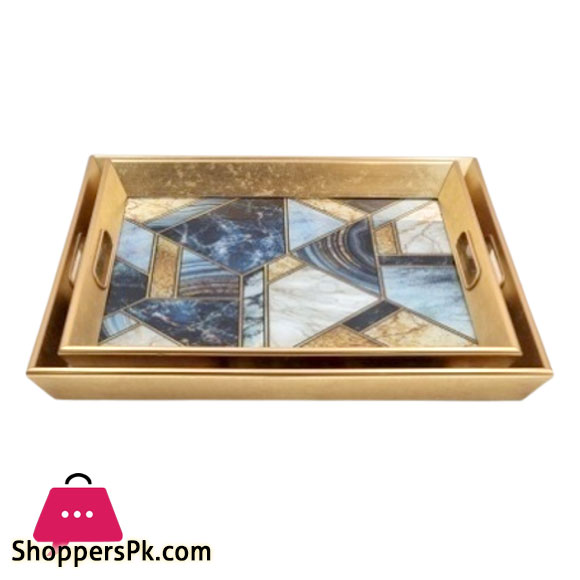 Angela Square Serving 2 Pcs Tray RY165