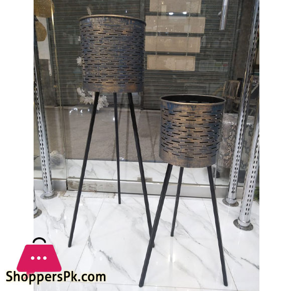 Metal Plant Pot Stand Set of 2- Home Decor