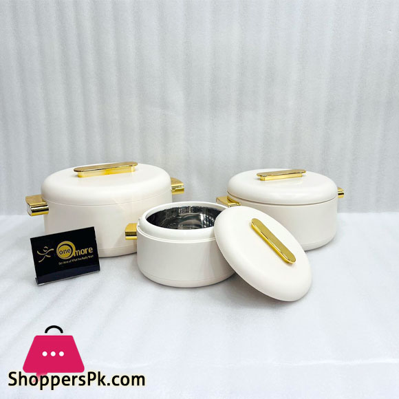 Forever Gold - Insulated Casserole-3 pcs set , Size:1L, 2L, 3.5L