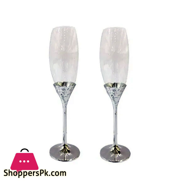 ORCHID Wine Glass Silver-2Pcs