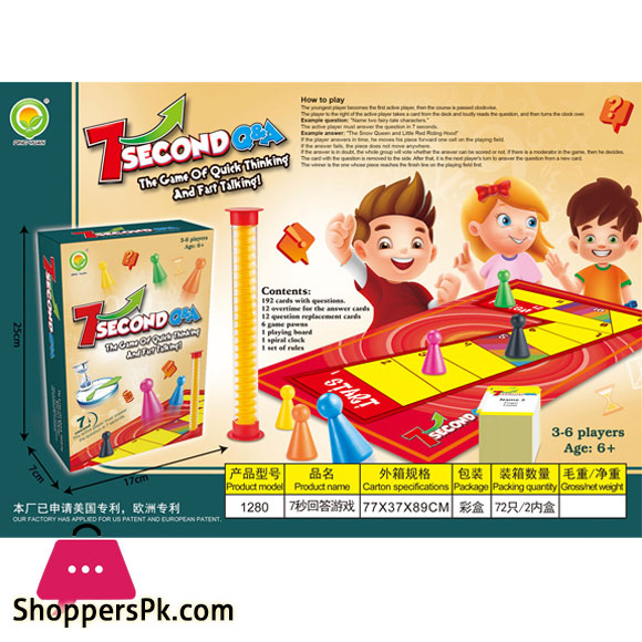 7 seconds QnA - board game