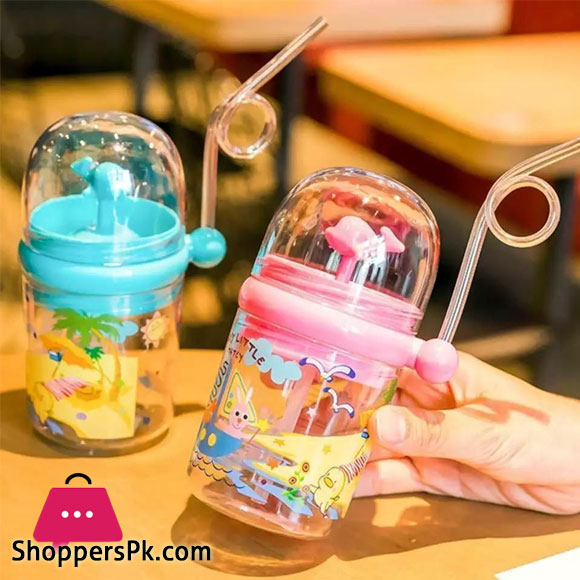 250ML Baby Drinking Cup Kids Whale Water Spray Cartoon Baby Feeding Cups with Straws Water Bottles Outdoor Childrens Cups