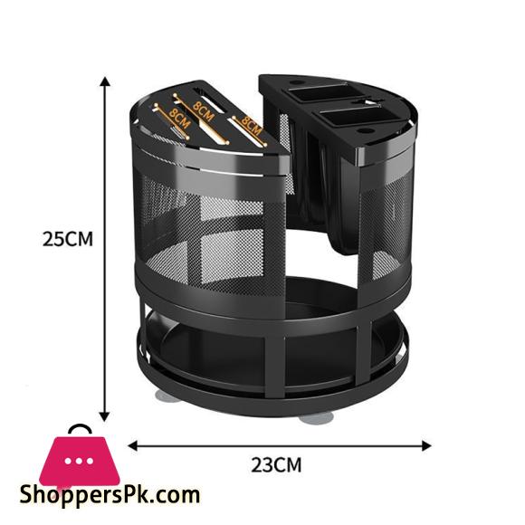 360°Rotatable Knife Rack Chopsticks Cage Drain Rack Chopping Board Storage Shelf Countertop Water Filter Kitchen Tool Knife Rack