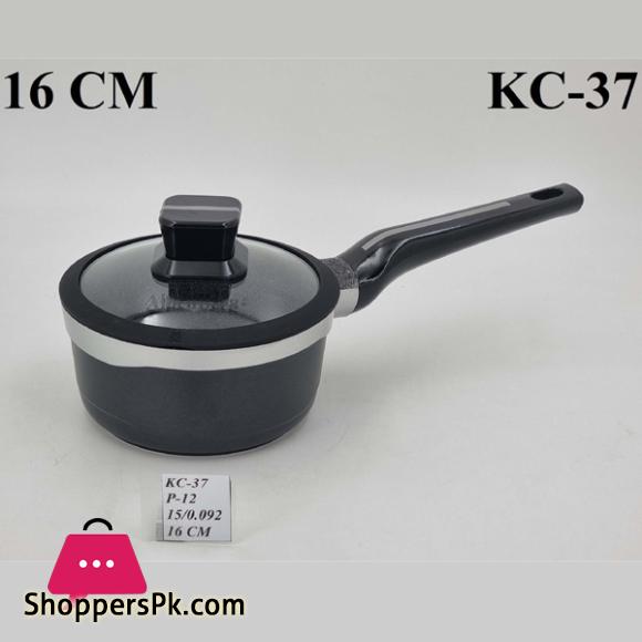 ALPENBURG Granite Sause Pan 16 CM Black Silver Germany Made # KC37