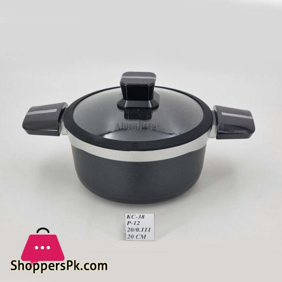 ALPENBURG Pot Black Silver Germany Made 20 Cm # KC38