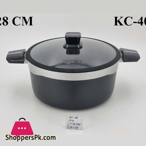 ALPENBURG Pot Black Silver Germany Made 28 Cm # KC40