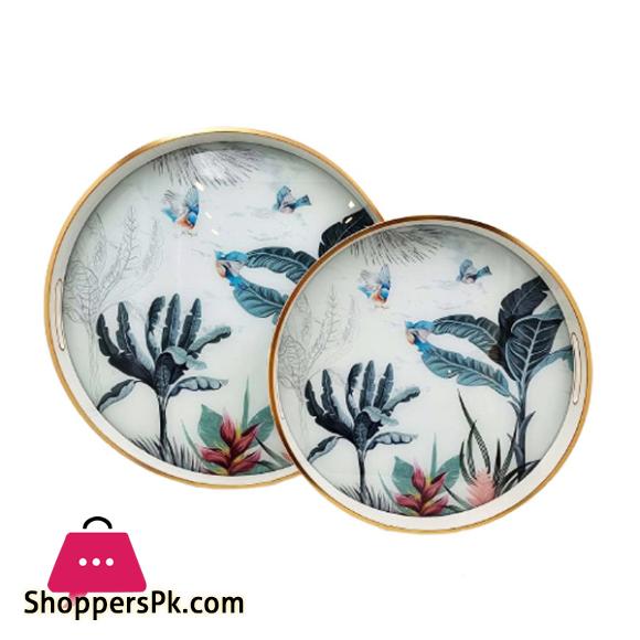 ANGELA Round Serving Tray 2 Pcs - RY69