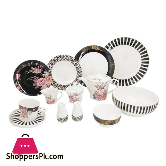 Angela Ceramic 6 Person Dinner Set 47-Pcs MK89