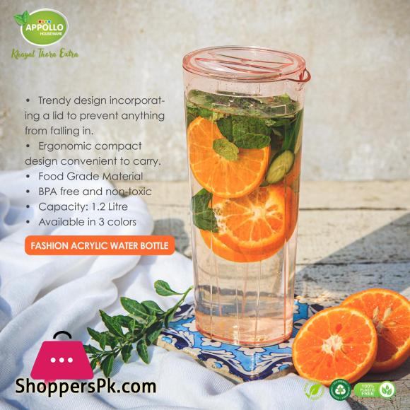 Appollo Fashion Acrylic Bottle (1.2ltr) - 1pcs