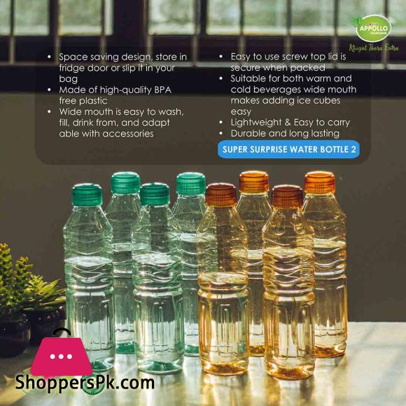 Appollo Super Surprise Water Bottle Model - 2 (1000ml) (PACK OF 8)