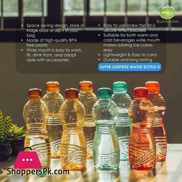 Appollo Super Surprise Water Bottle Model - 4 (1000ml) (PACK OF 8)