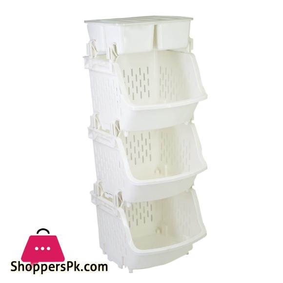 Appollo Three-tier Kitchen Rack with storage box