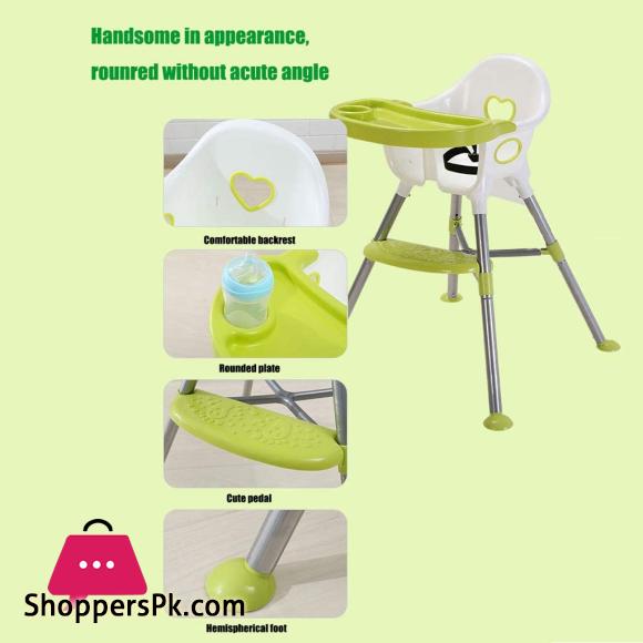 Baby High Chair Children Dining Chair 4in1 Portable Multi Highchair with Non Slip Foot Modern Safety Belt Kid Eat High Chairs for Home for 0-3 Years Old Children