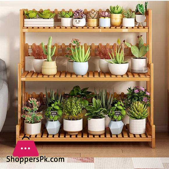 Bamboo Plant Stand Flower Stand Floor-to-ceiling Indoor Multi-layer Flower Shelf Balcony Living Room Succulent Frame Plant Display Stand Flower Pot Rack
