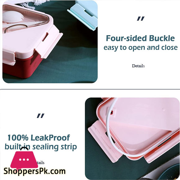 Bento Box Lunch Box 3 Compartment with Utensils Lunch Containers for Meal Prep Lunch Snack Eco-Friendly Leakproof Microwave Safe
