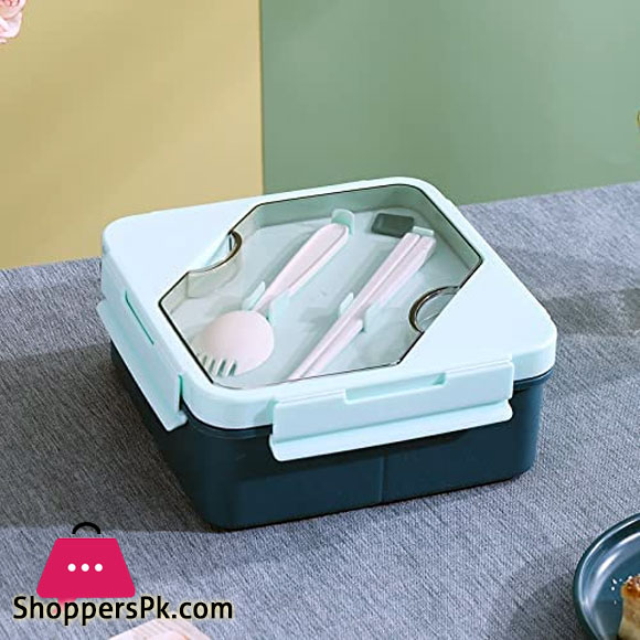 Bento Box Lunch Box 3 Compartment with Utensils Lunch Containers for Meal Prep Lunch Snack Eco-Friendly Leakproof Microwave Safe