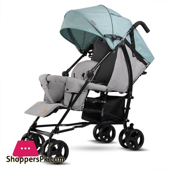 Blue-Baby Twins Stroller Easy Portable Folding Double Baby for Big and Small Baby Can Sit and Lie Before After The Second Child