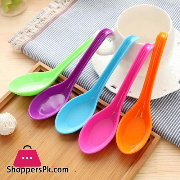 Candy Color Hook Spoon Melamine Soup Spoon Noodle Soup Food Spoons Adults Kids Tableware
