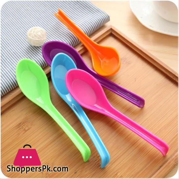 Candy Color Hook Spoon Melamine Soup Spoon Noodle Soup Food Spoons Adults Kids Tableware