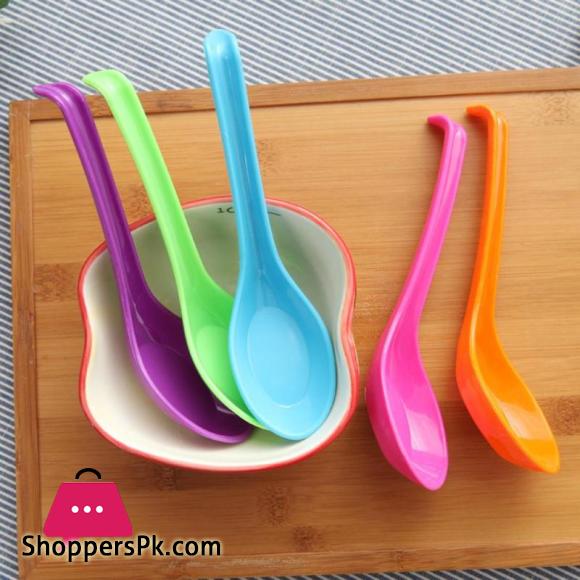 Candy Color Hook Spoon Melamine Soup Spoon Noodle Soup Food Spoons Adults Kids Tableware