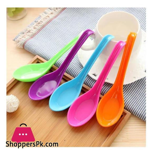 Candy Color Hook Spoon Melamine Soup Spoon Noodle Soup Food Spoons Adults Kids Tableware